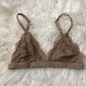 Tan Lace Bralette